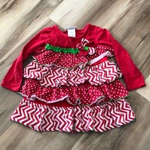 Little girl ruffle shirt dress